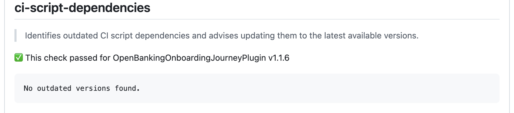 ci-script dependencies check